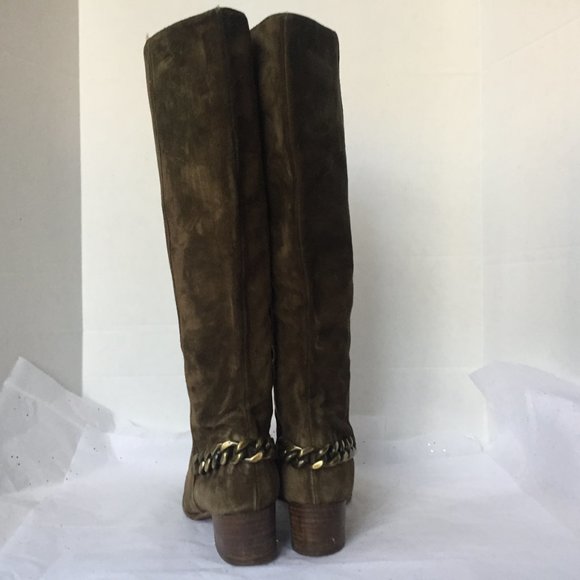 Michael Kors Taupe Suede Ankle Chain Boot!  - 9M - Picture 8 of 12